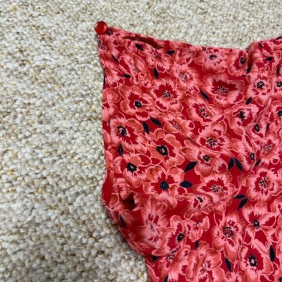 Kathie Lee Top Womens Size 22W/24W Dark Pink Floral Embroidered Button Front - Picture 9 of 10